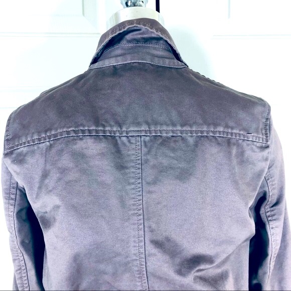 Marc Jacobs Cropped Zip Slip Pockets Elastic Bomber Like Jacket Taupe Sz S Flaw - Picture 10 of 15